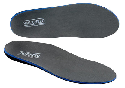 WALK·HERO COMFORT AND SUPPORT Plantarfaszien-Einlagen – Fußgewölbeunterstützung & orthopädische Einlegesohlen gegen Plattfüße, hohes Fußgewölbe (Herren 10-10,5 | Damen 12-12,5)