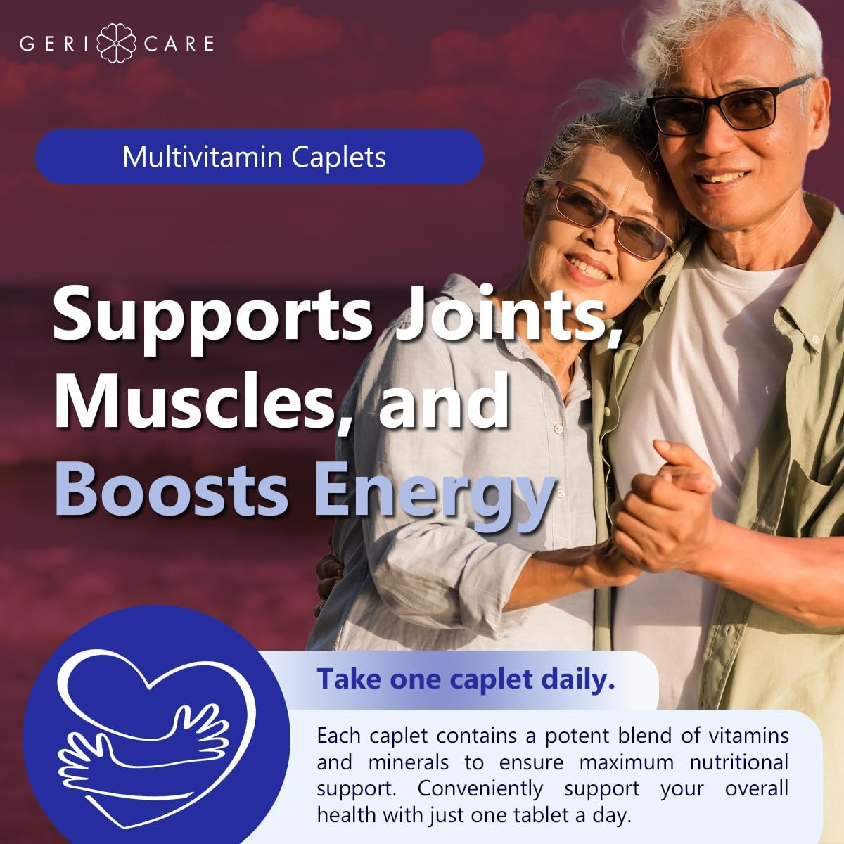 GeriCare Thera Hochdosiertes Multivitamin-Caplets – Vitamine und Mineralstoffe für maximale Nährstoffversorgung und antioxidativen Schutz, 100 Stück (1er-Pack)