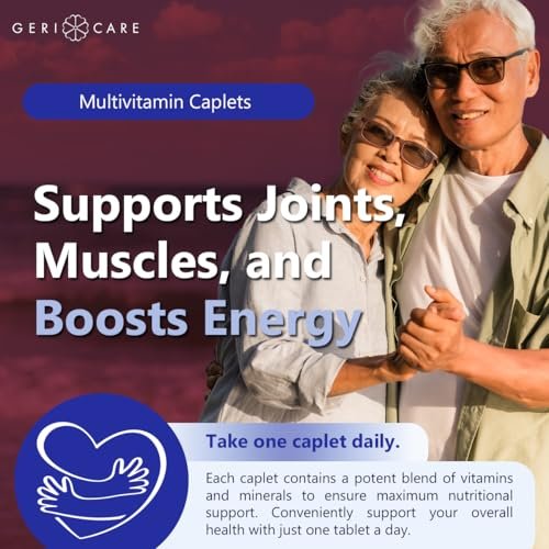 GeriCare Thera Hochdosiertes Multivitamin-Caplets – Vitamine und Mineralstoffe für maximale Nährstoffversorgung und antioxidativen Schutz, 100 Stück (1er-Pack)