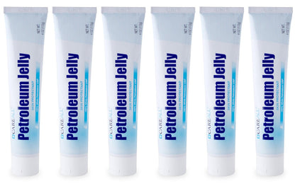CareALL Petroleum Jelly 4 Oz. Tube (6er Pack) – Unparfümiert, 100% Reines Weißes Petrolatum USP – Feuchtigkeitsspender für trockene, rissige Haut und Lippen – Schutzmittel bei kleinen Schnitten, Schürfwunden, Verbrennungen
