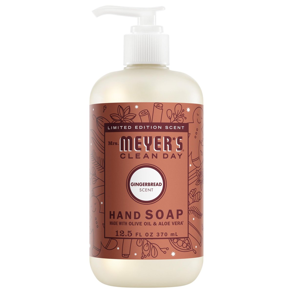 MRS. MEYER'S CLEAN DAY Handseife, Lebkuchen-Duft, 12,5 Fl Oz Flasche