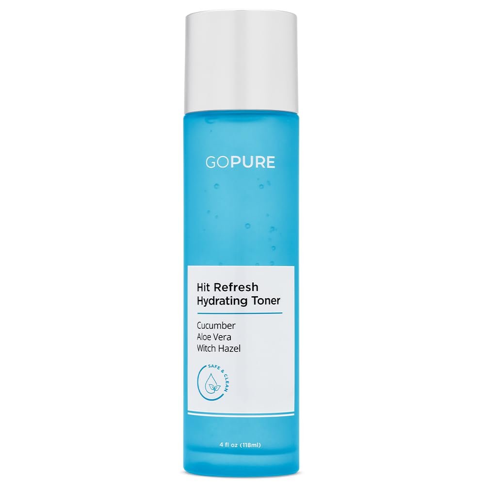 goPure Hit Refresh Hydrating Toner – Feuchtigkeitsspendender Gesichtstoner, gleicht pH-Wert aus, klärt Poren, entfernt überschüssiges Öl, für alle Hauttypen
