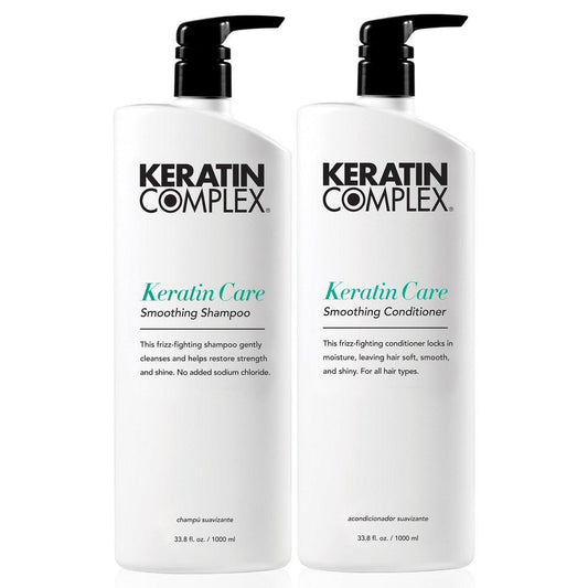 Keratin Complex Keratin Care Glättendes Shampoo & Conditioner Duo – 33,8 fl oz je Flasche