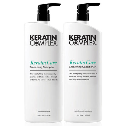 Keratin Complex Keratin Care Glättendes Shampoo & Conditioner Duo – 33,8 fl oz je Flasche