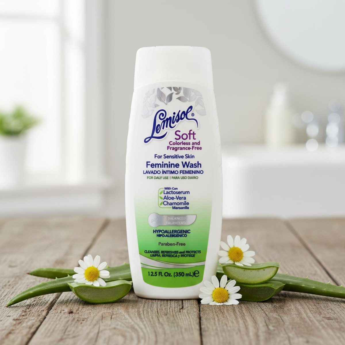 Lemisol Soft Intimwaschlotion – Duftfrei für empfindliche Haut, pH-hautneutral, Geruchskontrolle, 12,5 Fl Oz Flasche (1er-Pack)