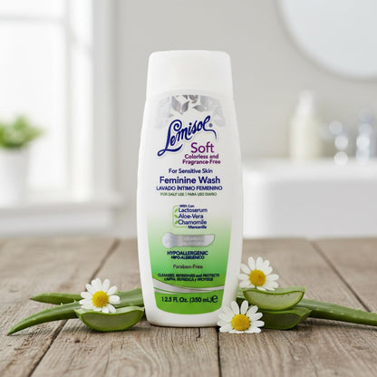 Lemisol Soft Intimwaschlotion – Duftfrei für empfindliche Haut, pH-hautneutral, Geruchskontrolle, 12,5 Fl Oz Flasche (1er-Pack)