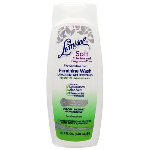 Lemisol Soft Intimwaschlotion – Duftfrei für empfindliche Haut, pH-hautneutral, Geruchskontrolle, 12,5 Fl Oz Flasche (1er-Pack)