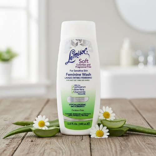 Lemisol Soft Intimwaschlotion – Duftfrei für empfindliche Haut, pH-hautneutral, Geruchskontrolle, 12,5 Fl Oz Flasche (1er-Pack)