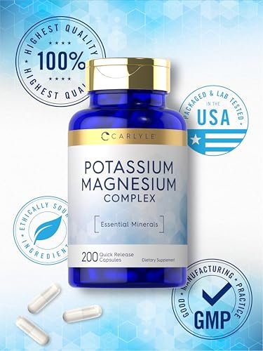 Carlyle Kalium-Magnesium Komplex | 200 Kapseln | Nicht-GVO & Glutenfrei