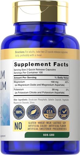 Carlyle Kalium-Magnesium Komplex | 200 Kapseln | Nicht-GVO & Glutenfrei