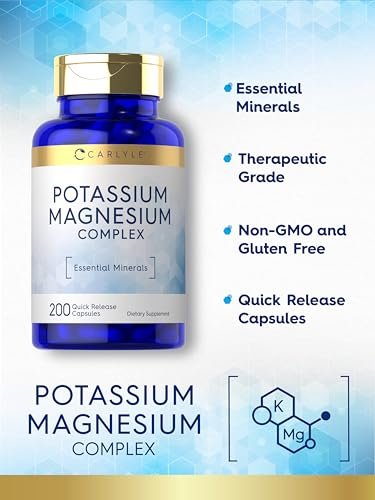 Carlyle Kalium-Magnesium Komplex | 200 Kapseln | Nicht-GVO & Glutenfrei