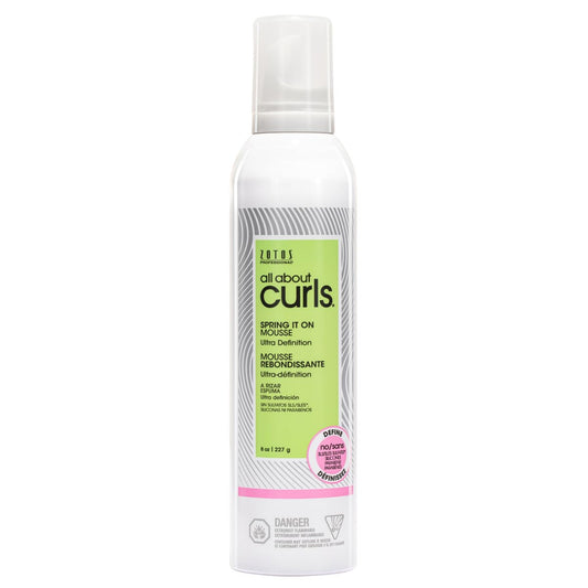 ALL ABOUT CURLS Spring It On Mousse – Ultimative Definition, Stärkung & Schutz für Locken – Vegan & Tierversuchsfrei – 236 ml