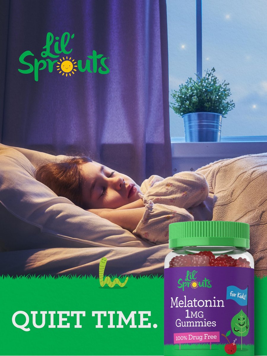 Carlyle Kinder Melatonin Gummis | 1 mg 100 Stück | Fruchtgeschmack | Vegan, Nicht-GVO, Glutenfrei | Von Lil Sprouts