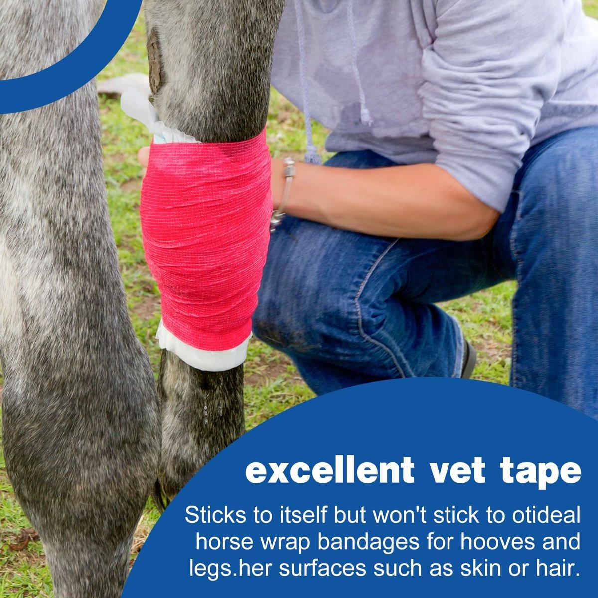 AZEN 9er-Pack Selbstklebende Bandage, 4" x 5 Yards Elastische Kohäsive Bandage, Farbiges Sporttape, Tattoo-Griffband, Veterinärbandage, Knöcheltape