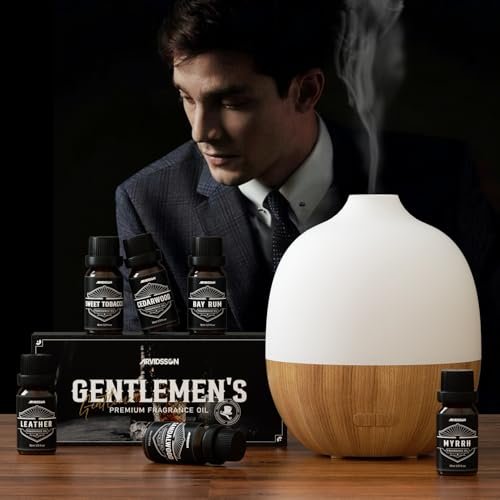 ARVIDSSON Männliche ätherische Öle – Maskuline Duftöle für Diffuser: Sandelholz, Zedernholz, Leder, Süßer Tabak, Bay Rum, Myrrhe – Geschenk für Männer