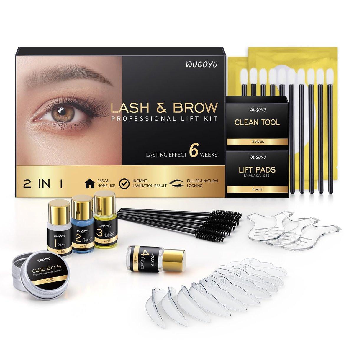 Lash Lift Kit & Brow Lamination Kit – Professionelles 2-in-1 Wimpern- und Augenbrauen-Perm-Set für zu Hause & Salon, hält 4-6 Wochen
