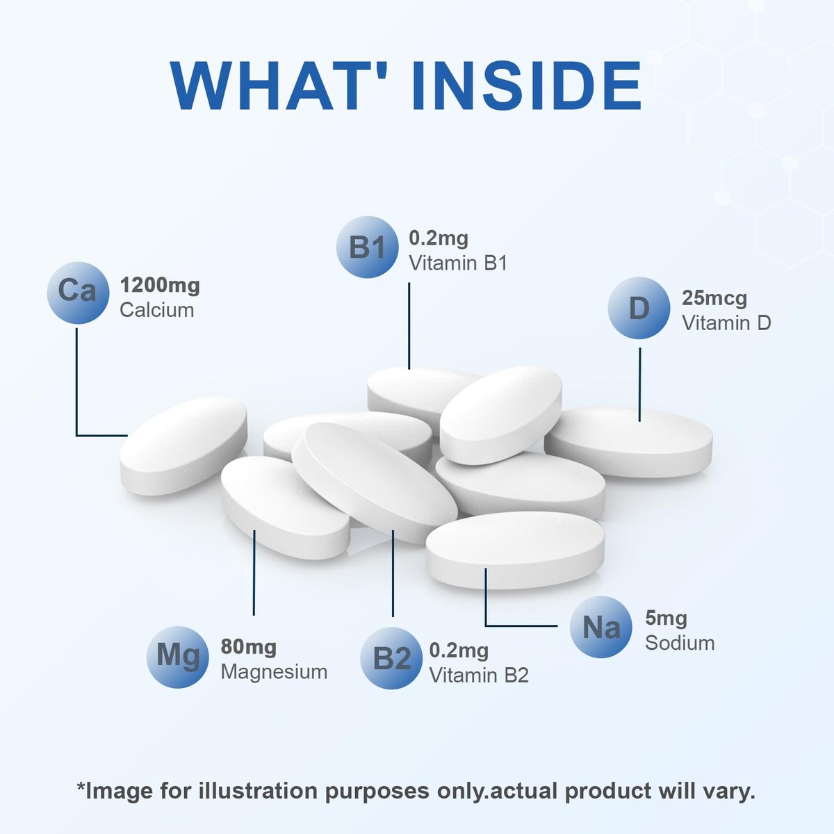 Mellk Calcium-Supplement mit Vitamin D3 1200 mg Magnesium-Mini – 186 Tabletten, ungesüßt, langsame Freisetzung, für Knochengesundheit, Frauen und Männer, Nahrungsergänzungsmittel, leicht zu schlucken, zuckerfrei