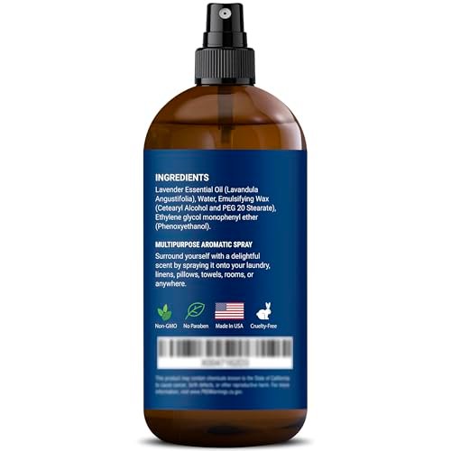 Lavendel Leinenspray 240 ml – Erfrischender Stofferfrischer & Kissen Spray für Bettwäsche, Bettlaken & Raum – Beruhigender Raumnebel – Nexon Botanics