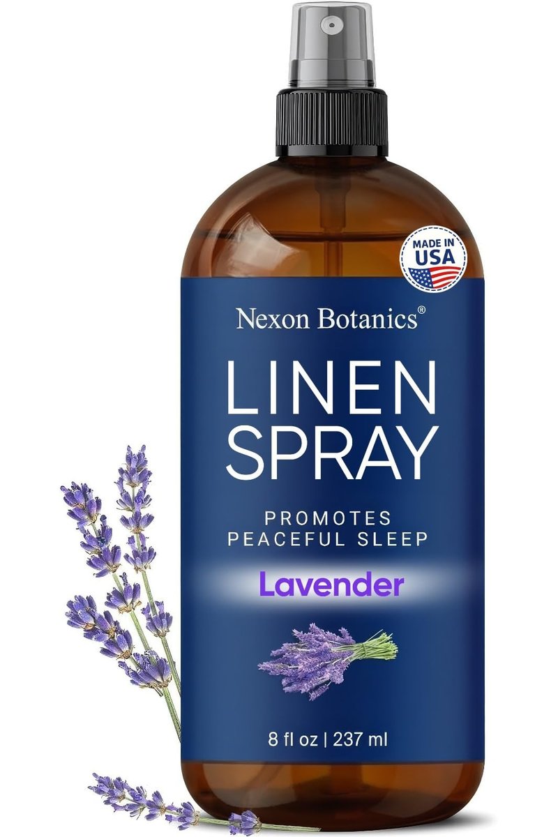 Lavendel Leinenspray 240 ml – Erfrischender Stofferfrischer & Kissen Spray für Bettwäsche, Bettlaken & Raum – Beruhigender Raumnebel – Nexon Botanics
