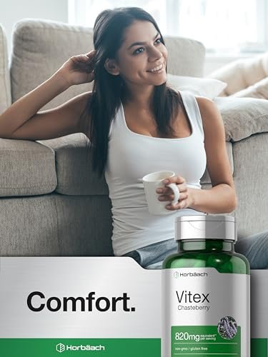 Horbäach Vitex-Beere | 110 Kapseln | Mönchspfeffer für Frauen | Agnus-Castus-Frucht | Non-GMO, Glutenfrei