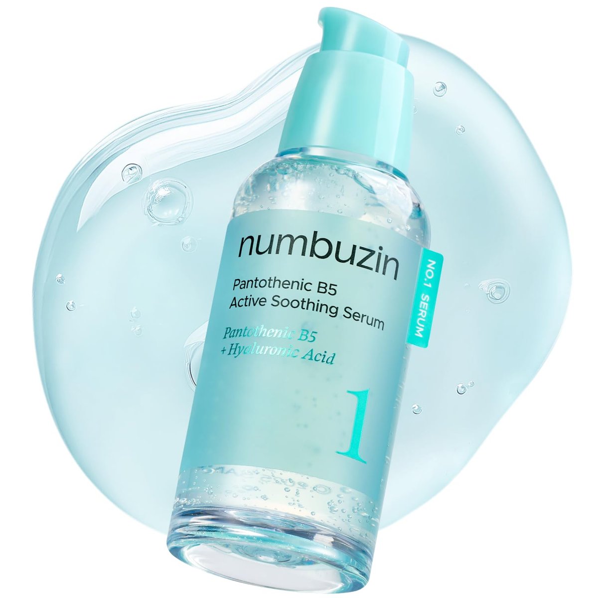 Numbuzin No.1 Serum | Pantothensäure B5 Aktiv Beruhigendes Serum | Beruhigend, Feuchtigkeitsspendend | Pantothensäure, Niacinamid | Kontrolliert überschüssiges Öl, Reduziert Ausbrüche, Akne | Für fettige, zu Akne neigende Haut | 50 ml