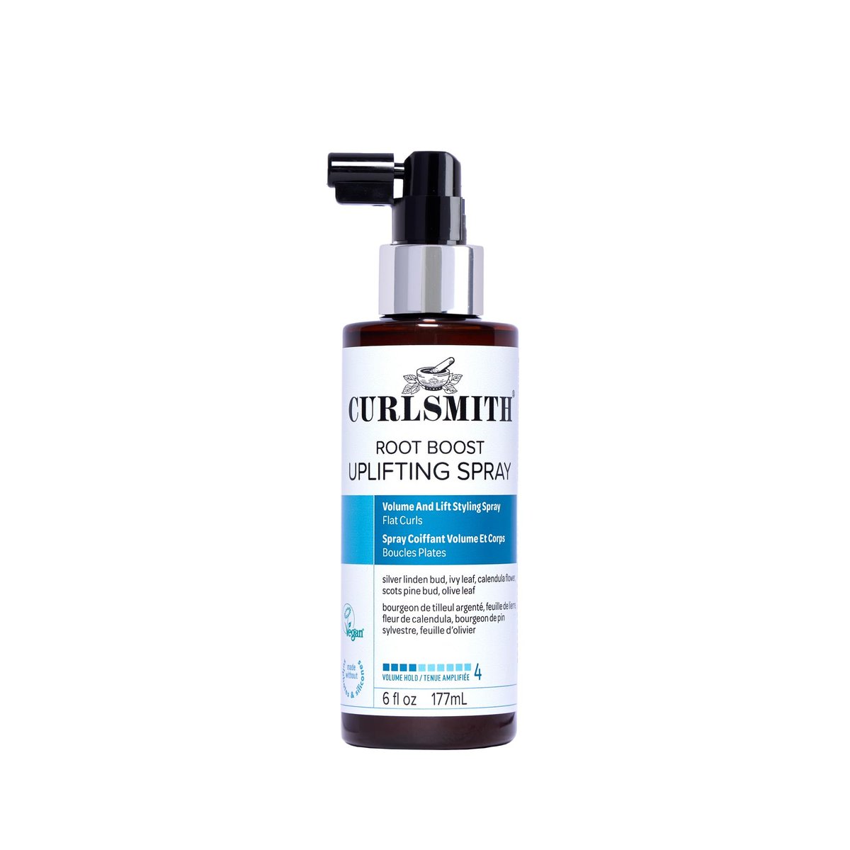 CURLSMITH Root Boost Uplifting Spray – Ansatzspray für Locken, leichter Curl Volumizer für alle Lockentypen, vegane & tierversuchsfreie Lockenpflege (177 ml)