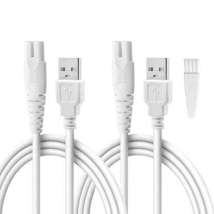 2er-Pack Ersatzkabel für elektrischen Hornhautentferner – Kompatibel mit Pritech BCM-1138 und anderen Fußhautentfernern, USB-Ladekabel