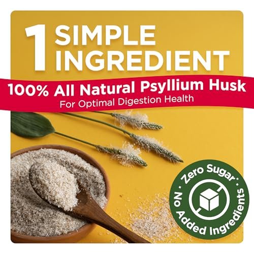 Konsyl Tägliches Psyllium-Faserpulver – 19 Unzen, 90 Portionen, natürliches ungesüßtes lösliches Ballaststoffpräparat – Psylliumschalen-Präbiotikum für Verdauungsunterstützung und Darmgesundheit – Zuckerfrei, Keto & Vegan