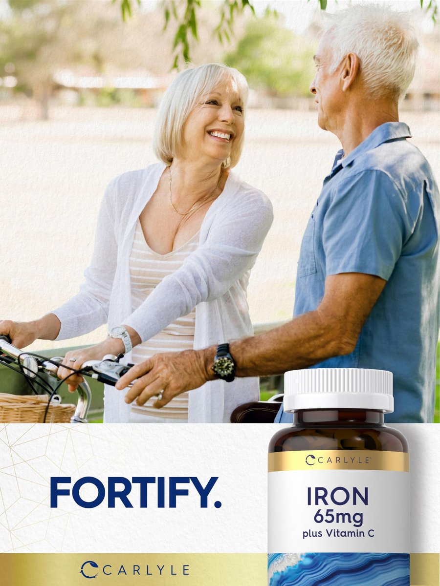 Carlyle Eisen 65 mg mit Vitamin C | 180 Tabletten | 300 mg Vitamin C | Vegetarisch, Nicht-GVO und Glutenfrei