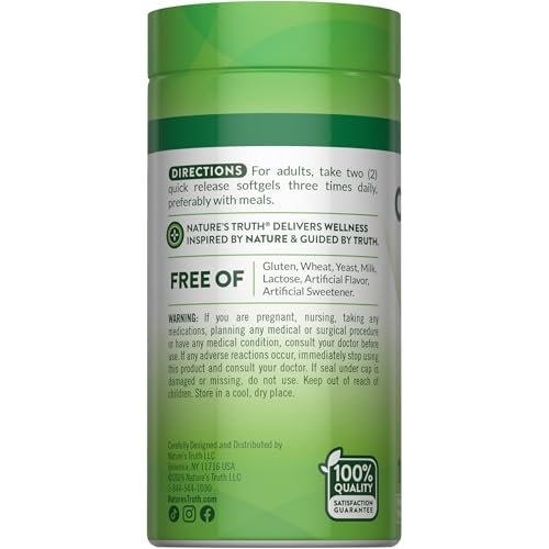Nature's Truth Cranberry Kapseln mit Vitamin C | 150 Softgels | Unterstützung der Harnwegsgesundheit | Nicht-GVO & Glutenfrei