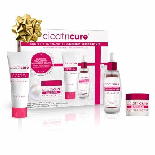 Cicatricure Antimanchas Hautpflege-Set: AHA & PHA Reinigungsgel, Aufhellendes Serum & Feuchtigkeitscreme – Reduziert dunkle Flecken, für strahlende Haut, ohne Parabene & Sulfate