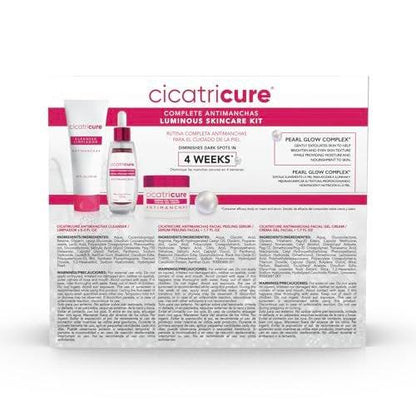 Cicatricure Antimanchas Hautpflege-Set: AHA & PHA Reinigungsgel, Aufhellendes Serum & Feuchtigkeitscreme – Reduziert dunkle Flecken, für strahlende Haut, ohne Parabene & Sulfate