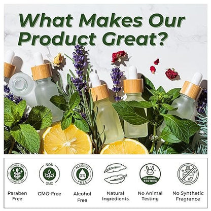Ätherische Öle Set (Eukalyptus, Lavendel, Zitronengras, Pfefferminze, Teebaum, Orange) für Diffuser, topische Anwendung, Körper, natürlicher Raumduft, Geschenk für Frauen & Männer