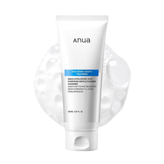 ANUA Hydrating Gentle Foaming Cleanser – Feuchtigkeitsspendender Gesichtsreiniger für die Doppelreinigung, mit Hyaluronsäure, Zink und Panthenol, für trockene & empfindliche Haut, Talgausgleich, koreanische Hautpflege, 150 ml