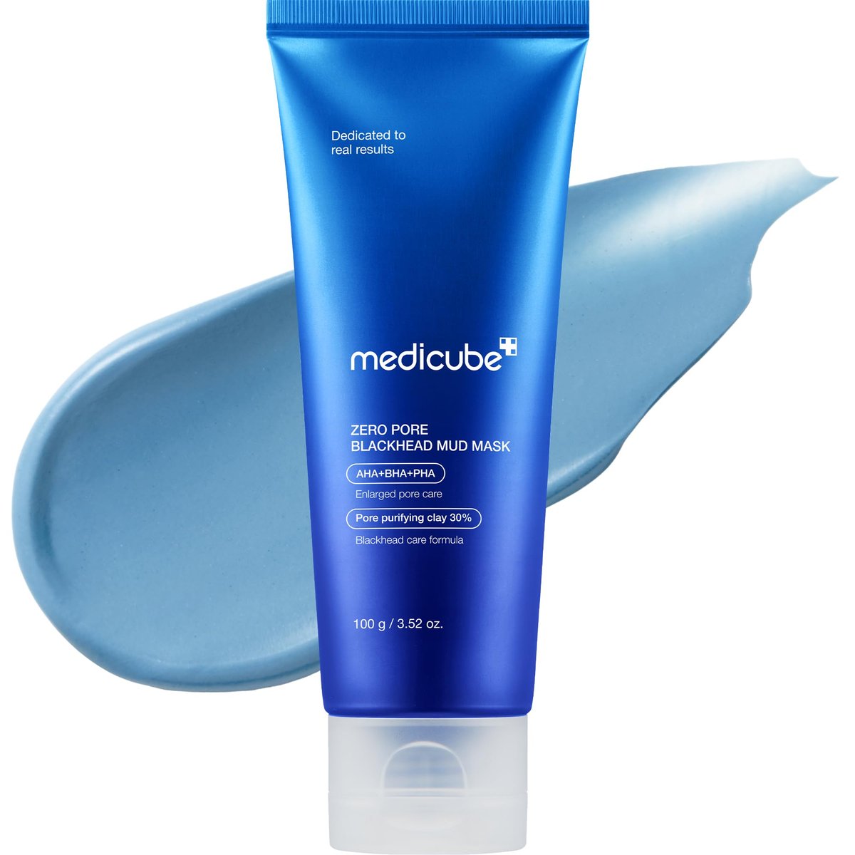 Medicube Zero Pore Blackhead Mud Facial Mask – Hautkühlende & porenverfeinernde Tiefenreinigung – 3-Minuten-Schnelltrockenformel mit AHA, BHA, PHA und porenreinigendem Ton – Koreanische Schlammmaske 100 g