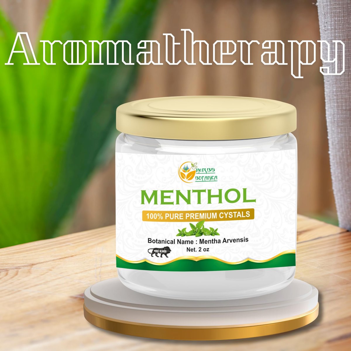Herbs Botanica Mentholkristalle (Mentha Arvensis), 100% reine Lebensmittelqualität USP für Aromatherapie, Erkältung & Verstopfung, Salben, Balsame, Cremes, Seifenherstellung & Kosmetik, 57 g