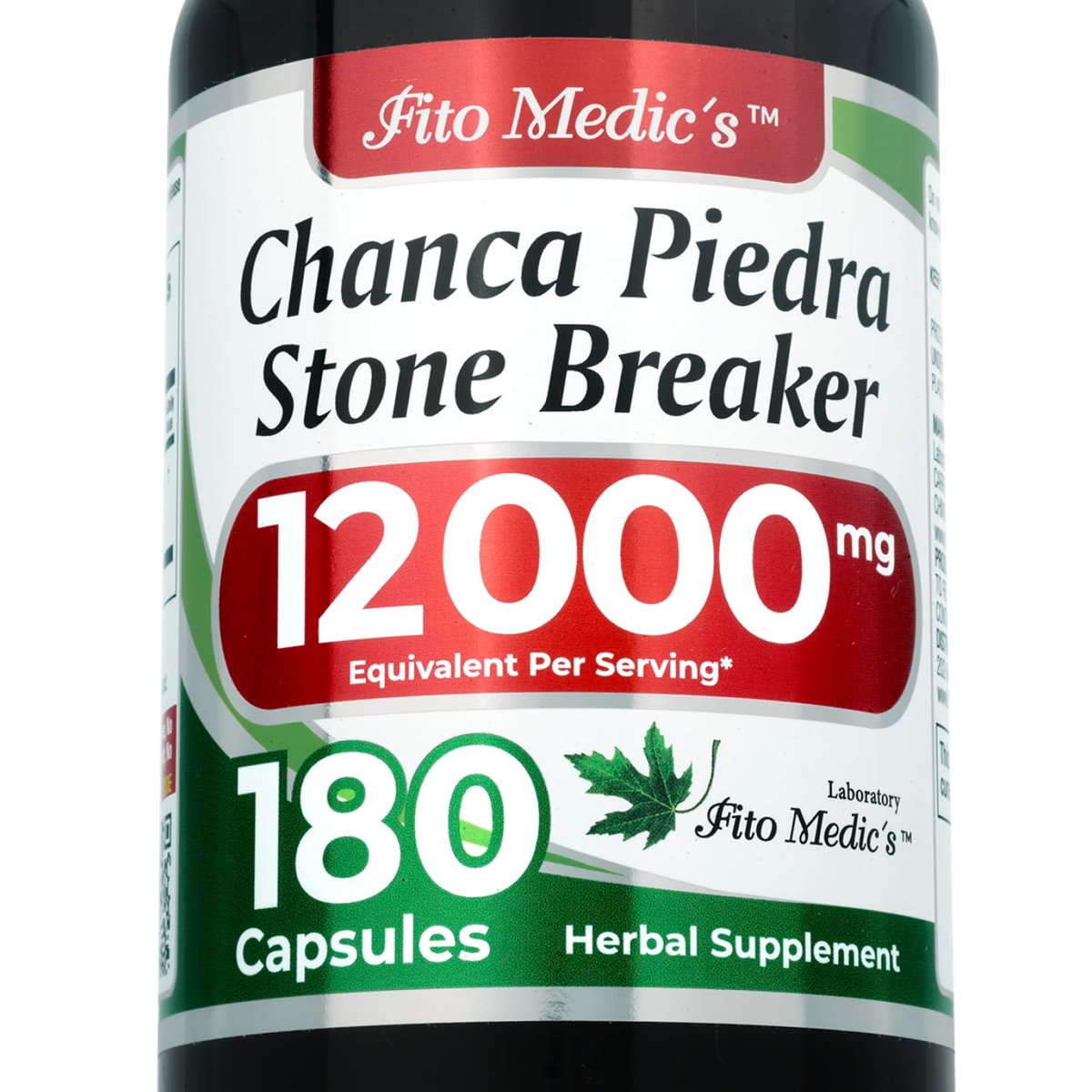 FITO MEDIC'S Lab Chanca Piedra Kapseln – Steinbrecher, 180 Kapseln, pflanzliches Nahrungsergänzungsmittel