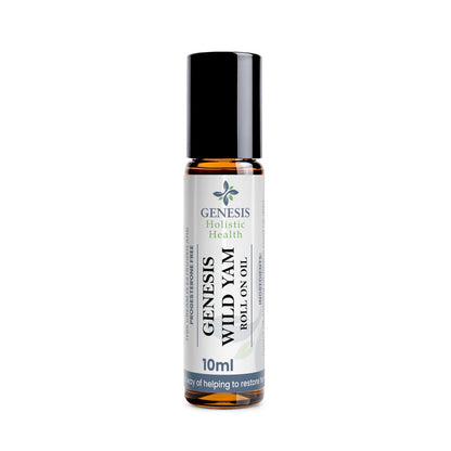 Genesis Wild Yam Root Roll On Öl für Frauen 10ml – Bio Wild Yam Öl mit Mönchspfeffer & Rotklee, vegan & unparfümiert, schnell einziehend, hergestellt in USA