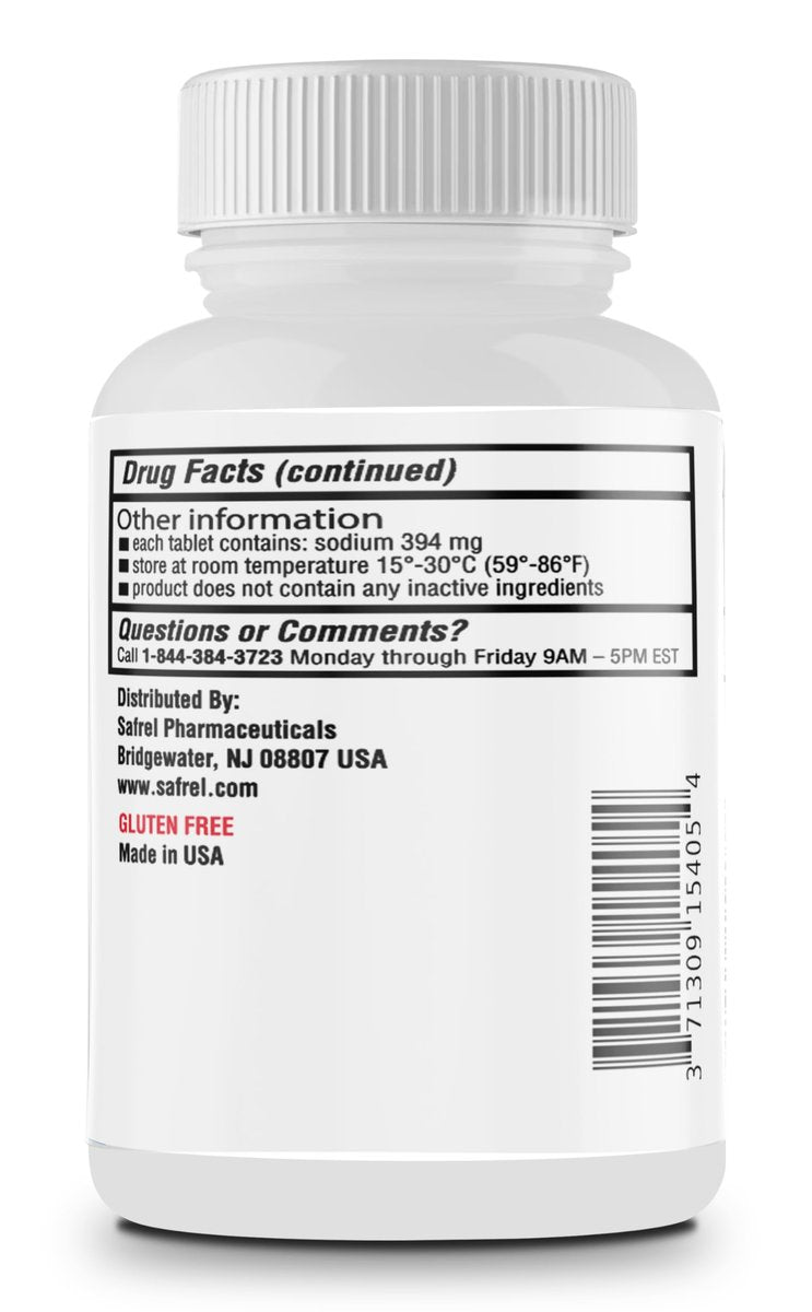 Safrel Natriumchlorid Tabletten 1 g, USP | Normale Salztabletten | (15,4 g) | Elektrolyt-Ausgleich, Hydrationsgetränk (500 Stück, Packung mit 1)