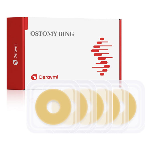 DERAYMI 10 Stück formbare Stoma-Barriereringe, 2 mm Dicke, hautfreundlich, für Ileostomie- und Kolostomiebeutel