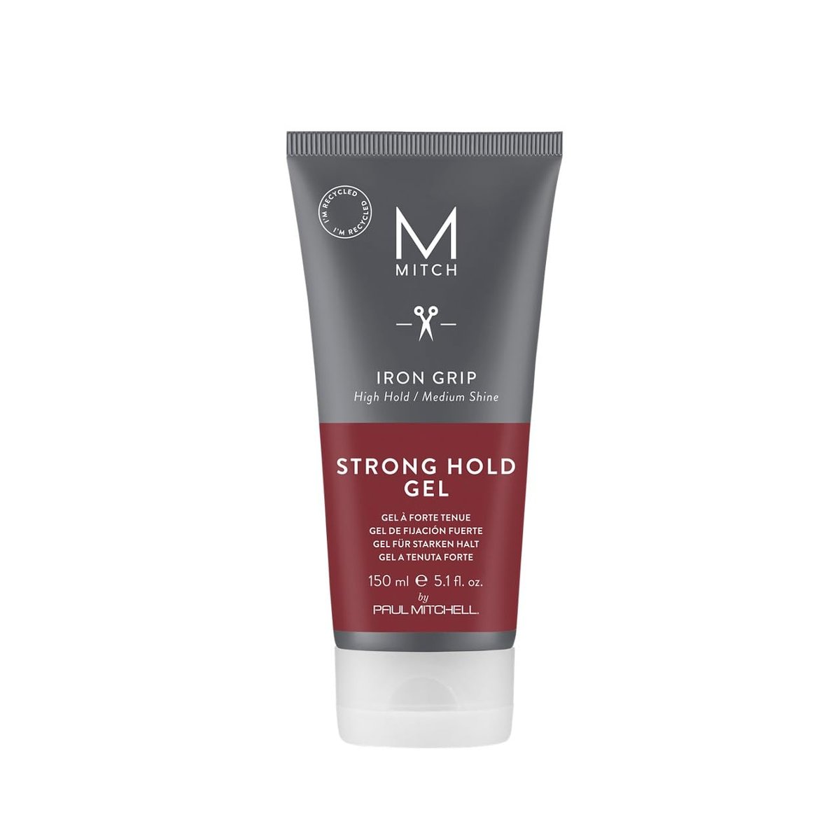 MITCH by Paul Mitchell Iron Grip Strong Hold Gel – Starker Halt, Mittlerer Glanz, Für Alle Haartypen und Texturen, 5,1 fl. oz