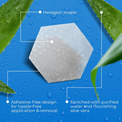 Medagel Hexagels Plus Aloe Vera - Fortschrittliche Hydrogel-Pads zur Blasenprävention und beruhigenden Verbrennungsversorgung - Schutz für Fuß, Ferse, Zeh und Knöchel, 50 Stück, 1-Zoll-Pflaster, Originalformel