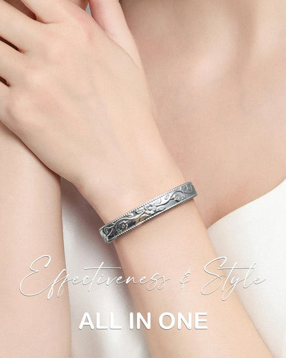Feraco Kupferarmband für Damen – Magnetarmband mit 99,99% reinem Kupfer und 3500 Gauß Magneten (Silber)