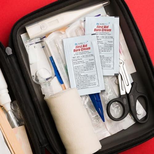 CareALL First Aid Burn Relief Cream 0,9g Beutel (Packung mit 25) Schmerzlindernde Erste-Hilfe-Creme zur vorübergehenden Linderung von Schmerzen bei leichten Verbrennungen, Schnitten und Schürfwunden. Verhindert Infektionen