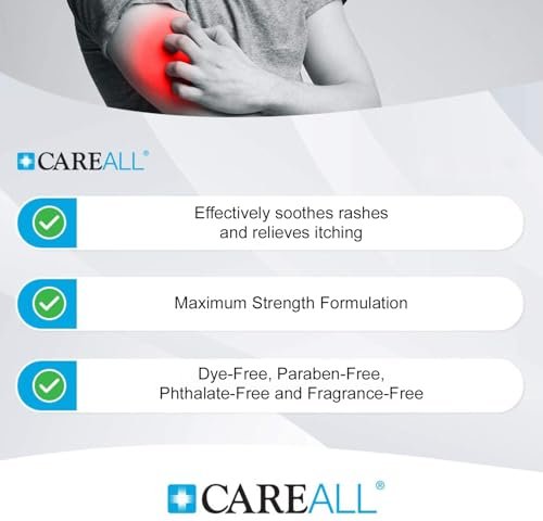 CareAll Hydrocortison Creme 1% (25er Pack), 0,9 g Folienbeutel. Maximale Stärke, Anti-Juckreiz Hautcreme lindert Juckreiz, Ekzeme, Insektenstiche, Giftefeu und Psoriasis