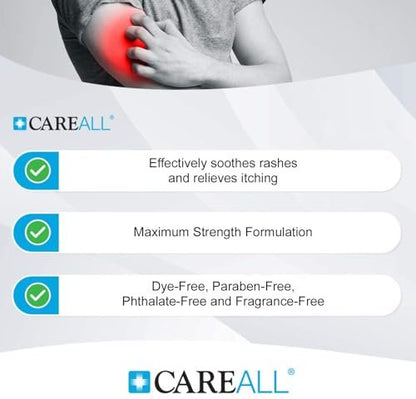CareAll Hydrocortison Creme 1% (25er Pack), 0,9 g Folienbeutel. Maximale Stärke, Anti-Juckreiz Hautcreme lindert Juckreiz, Ekzeme, Insektenstiche, Giftefeu und Psoriasis
