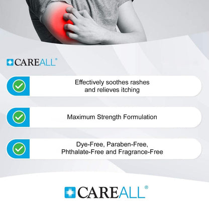 CareAll Hydrocortison Creme 1% (25er Pack), 0,9 g Folienbeutel. Maximale Stärke, Anti-Juckreiz Hautcreme lindert Juckreiz, Ekzeme, Insektenstiche, Giftefeu und Psoriasis