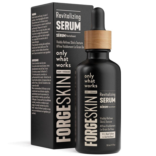 FORGE SKIN® Night Beef Tallow Serum für Männer – Gesichtsessenz gegen Falten mit ätherischen Ölen – Natürliche Grüntee-Hautpflege für Ausstrahlung und Feuchtigkeit (50 ml)