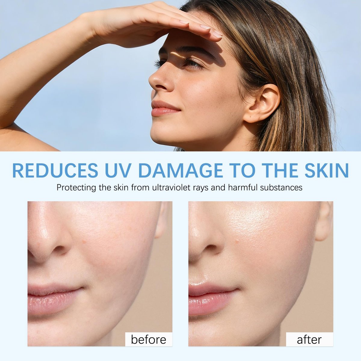 Sonnencreme Stick mit Centella SPF50+ PA++++ Feuchtigkeitsspendender Sun Stick wasserfest leichter UVA UVB Breitbandschutz Sonnenschutzstift für Gesicht und Körper (1 Stück)