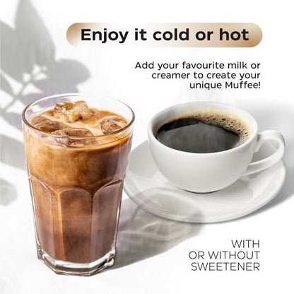 Wellneum Mushroom Coffee - French Roast Style Instant Kaffee mit Löwenmähne 900mg für Fokus + Reishi, Chaga & Turkey Tail - 10-in-1 Pilze Fruchtkörper Adaptogen Mischung, Zuckerfrei, 35 Portionen